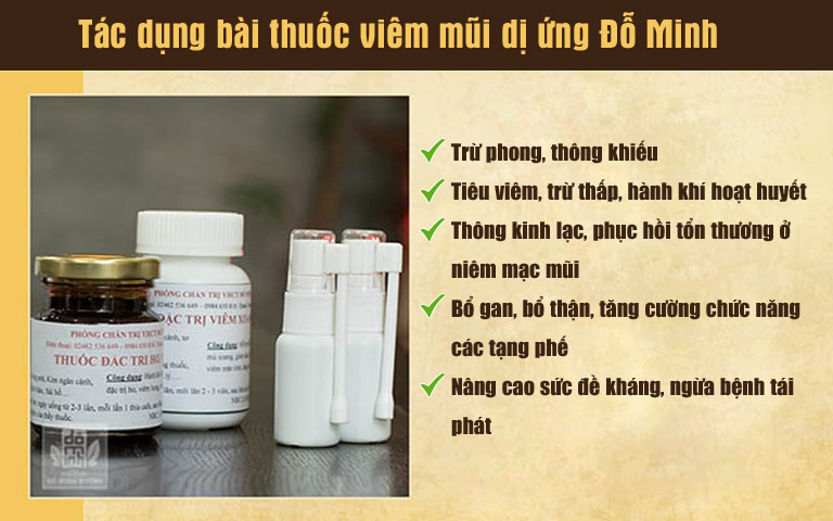 Cơ chế TRỪ PHONG THÔNG KHIẾU được vận dụng trong bài thuốc Viêm xoang, viêm mũi Đỗ Minh Đường