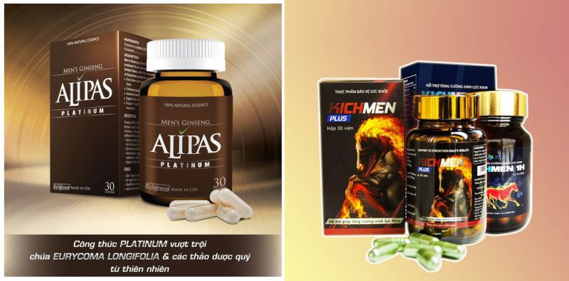 Sâm Alipas Platinum và Thuốc Kichmen Plus, tinh trùng vón cục uống thuốc gì