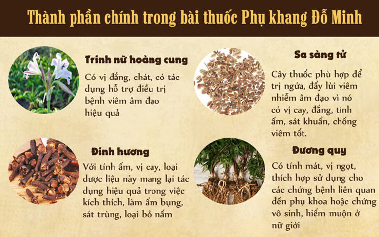 Thành phần thảo dược thuần Việt, hoàn toàn HỮU CƠ có mặt trong bài thuốc Phụ Khang Đỗ Minh