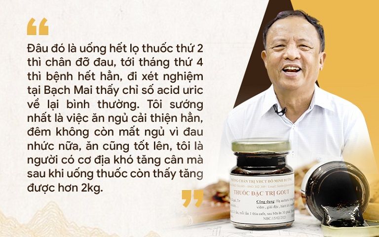Chú Đỗ Văn Nho (62 tuổi, Hà Nội) phản hồi về bài thuốc Gout Đỗ Minh 