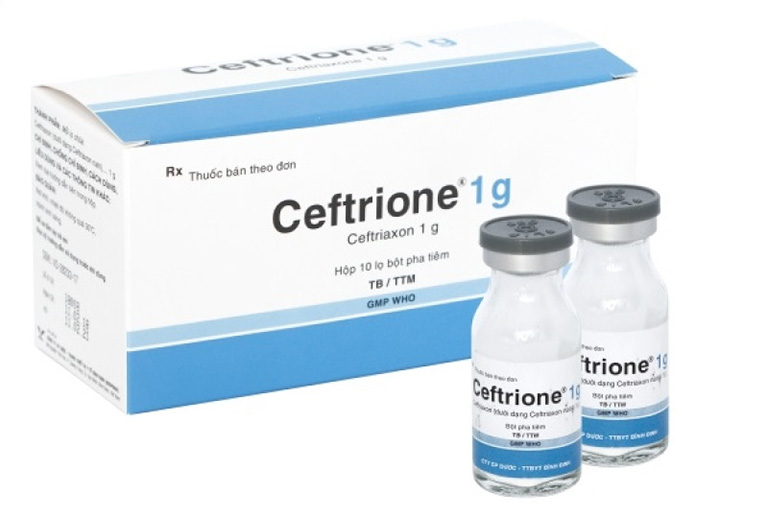 Tiêm bắp Ceftriaxone 1g kết hợp Doxycyclin 100 mg